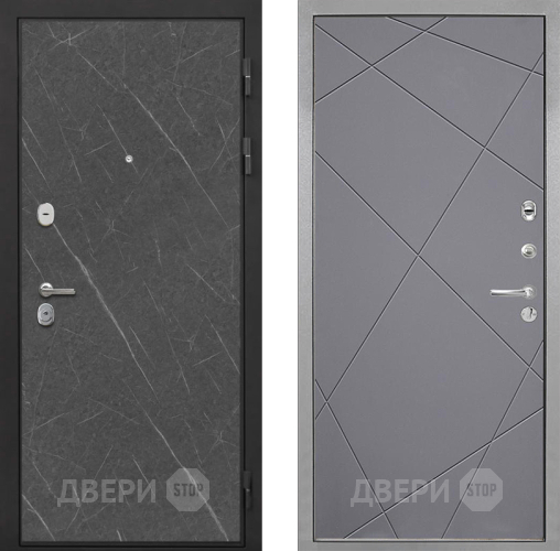 Входная металлическая Дверь Интекрон (INTECRON) Гектор Гранит Лава Оникс Лучи-М Графит софт в Павловском Посаде