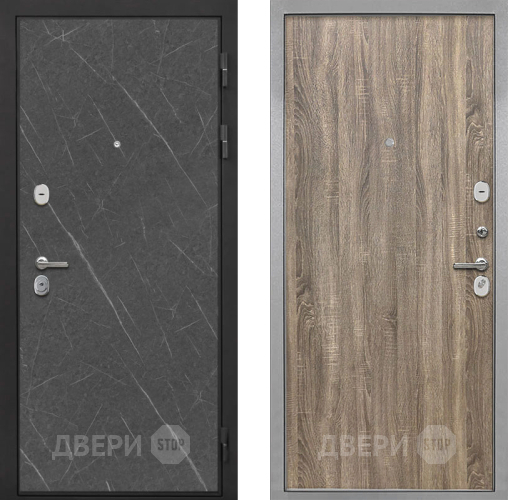 Входная металлическая Дверь Интекрон (INTECRON) Гектор Гранит Лава Оникс Гладкая Дуб турин в Павловском Посаде