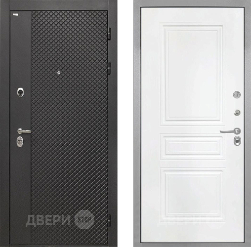 Входная металлическая Дверь Интекрон (INTECRON) Олимпия Black 4К ФЛ-243 Белый матовый в Павловском Посаде
