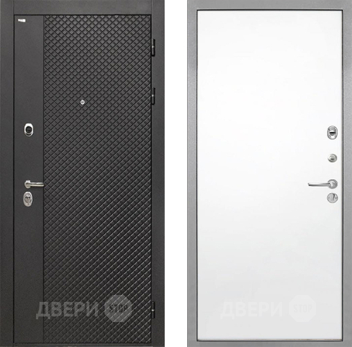 Входная металлическая Дверь Интекрон (INTECRON) Олимпия Black 4К Гладкая Силк Сноу в Павловском Посаде