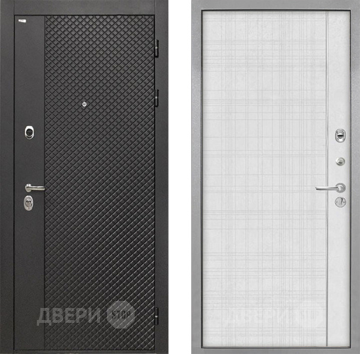 Дверь Интекрон (INTECRON) Олимпия Black 4К В-07 с молдингом Лофт белый в Павловском Посаде