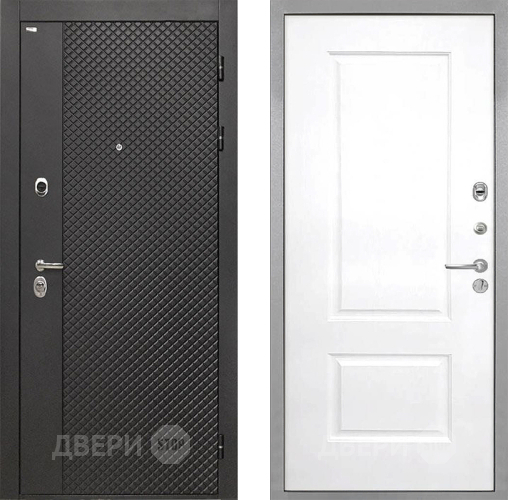 Входная металлическая Дверь Интекрон (INTECRON) Олимпия Black 4К Альба Роял Вуд белый в Павловском Посаде