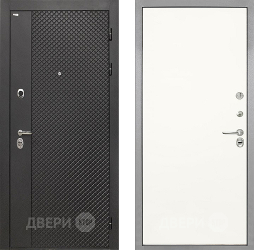 Входная металлическая Дверь Интекрон (INTECRON) Олимпия Black 4К Гладкая Слоновая кость в Павловском Посаде
