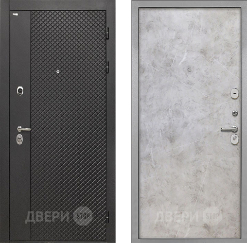 Входная металлическая Дверь Интекрон (INTECRON) Олимпия Black 4К Гладкая Мрамор светлый в Павловском Посаде