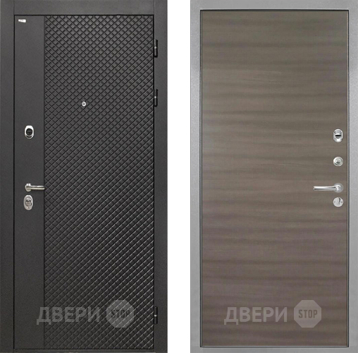 Входная металлическая Дверь Интекрон (INTECRON) Олимпия Black 4К Гладкая Дуб тоскано поперечный в Павловском Посаде