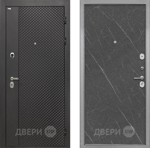 Входная металлическая Дверь Интекрон (INTECRON) Олимпия Black 4К Гладкая Гранит лава оникс в Павловском Посаде