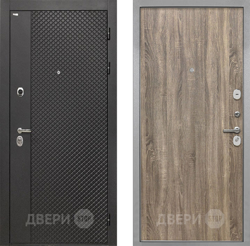 Входная металлическая Дверь Интекрон (INTECRON) Олимпия Black 4К Гладкая Дуб турин в Павловском Посаде