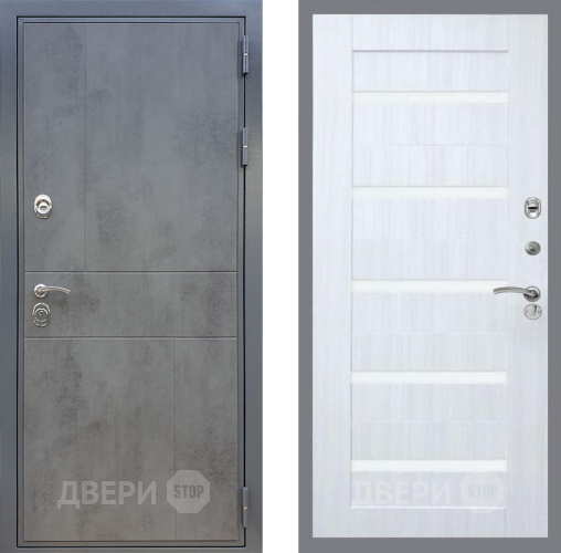 Входная металлическая Дверь Рекс (REX) ФЛ-290 СБ-14 стекло белое Сандал белый в Павловском Посаде
