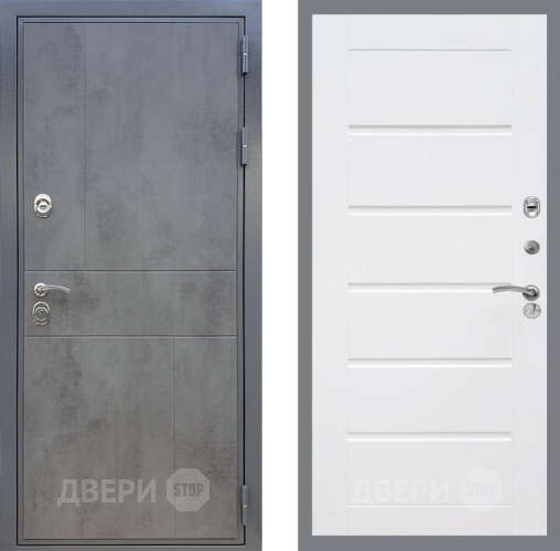 Входная металлическая Дверь Рекс (REX) ФЛ-290 Сити Белый ясень в Павловском Посаде