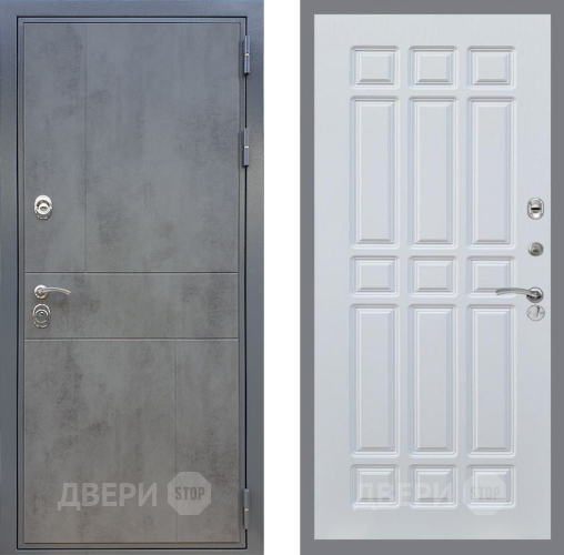 Входная металлическая Дверь Рекс (REX) ФЛ-290 FL-33 Белый ясень в Павловском Посаде