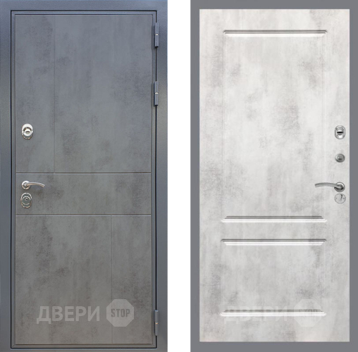 Входная металлическая Дверь Рекс (REX) ФЛ-290 FL-117 Бетон светлый в Павловском Посаде