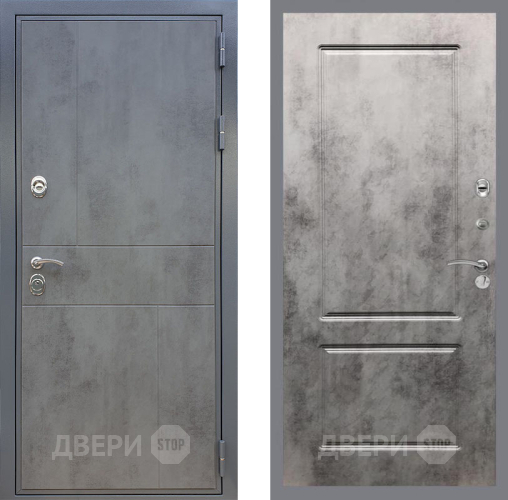 Входная металлическая Дверь Рекс (REX) ФЛ-290 FL-117 Бетон темный в Павловском Посаде