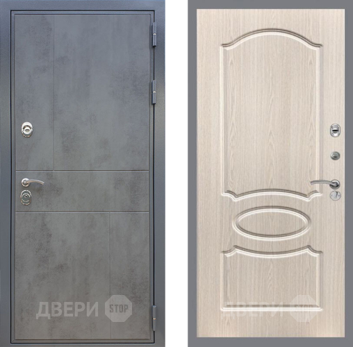 Входная металлическая Дверь Рекс (REX) ФЛ-290 FL-128 Беленый дуб в Павловском Посаде