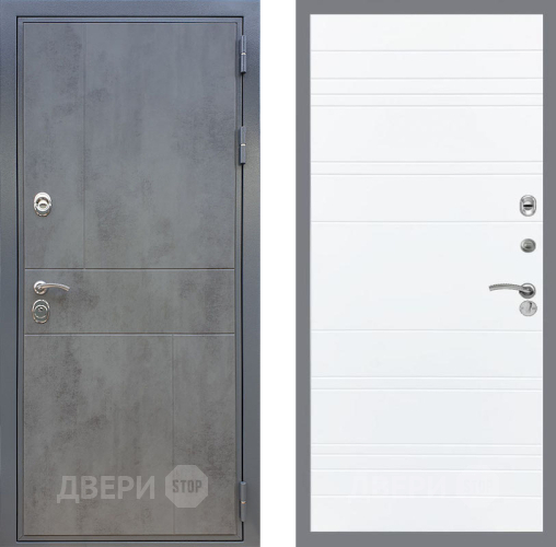 Дверь Рекс (REX) ФЛ-290 Line Силк Сноу в Павловском Посаде