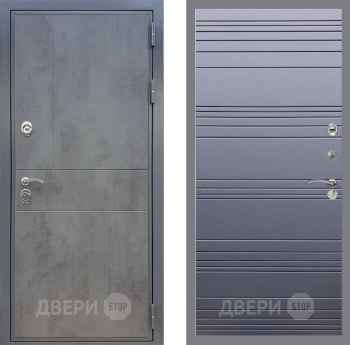 Входная металлическая Дверь Рекс (REX) ФЛ-290 Line Силк титан в Павловском Посаде
