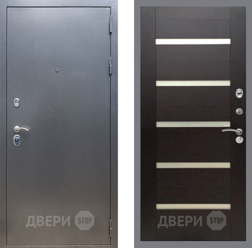 Входная металлическая Дверь Рекс (REX) 11 СБ-14 стекло белое венге поперечный в Павловском Посаде