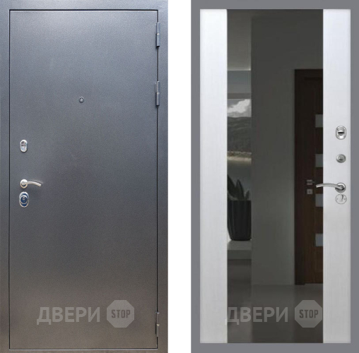 Дверь Рекс (REX) 11 СБ-16 Зеркало Белый ясень в Павловском Посаде
