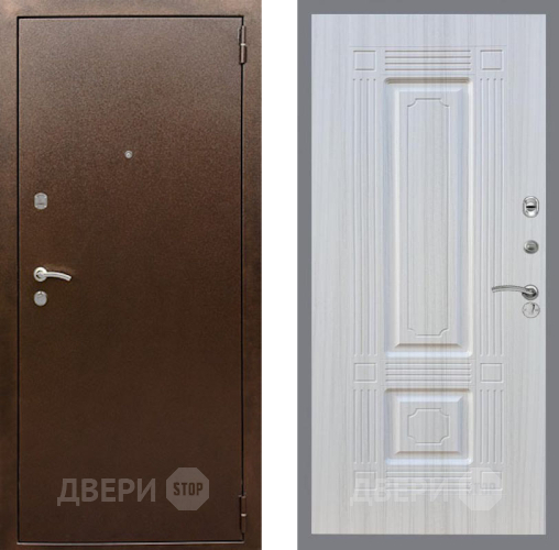 Входная металлическая Дверь Рекс (REX) 1А Медный Антик FL-2 Сандал белый в Павловском Посаде