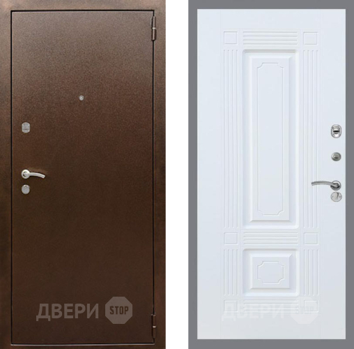 Входная металлическая Дверь Рекс (REX) 1А Медный Антик FL-2 Силк Сноу в Павловском Посаде