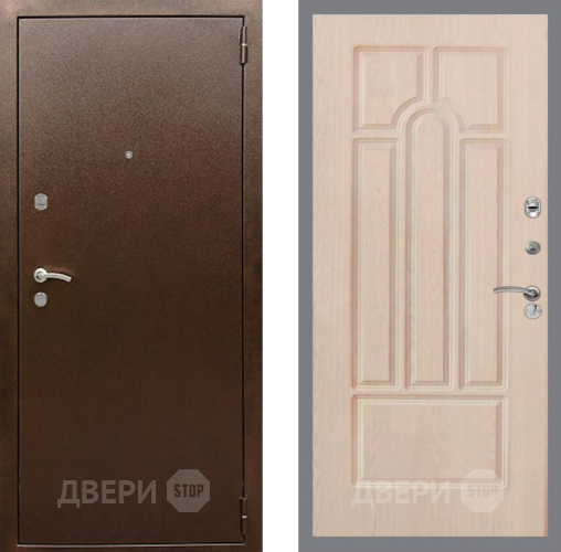 Дверь Рекс (REX) 1А Медный Антик FL-58 Беленый дуб в Павловском Посаде