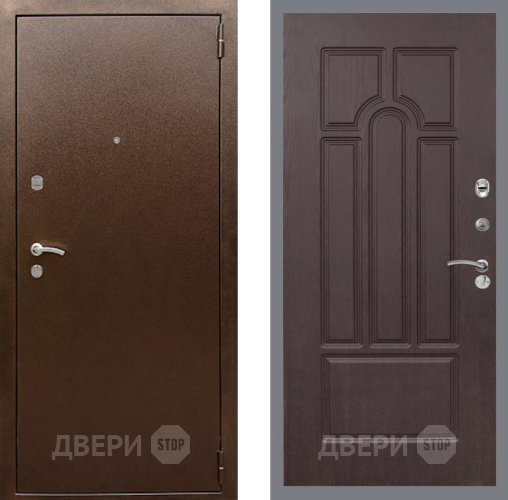 Дверь Рекс (REX) 1А Медный Антик FL-58 Венге в Павловском Посаде