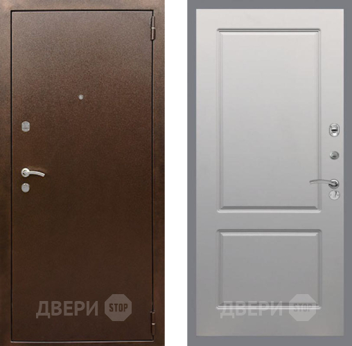 Входная металлическая Дверь Рекс (REX) 1А Медный Антик FL-117 Грей софт в Павловском Посаде