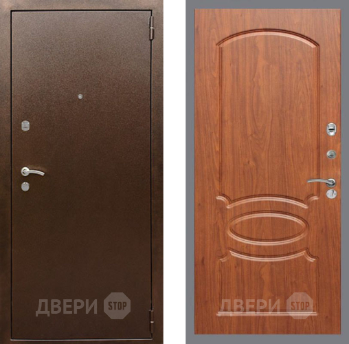 Дверь Рекс (REX) 1А Медный Антик FL-128 Морёная берёза в Павловском Посаде