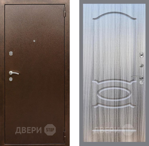 Дверь Рекс (REX) 1А Медный Антик FL-128 Сандал грей в Павловском Посаде