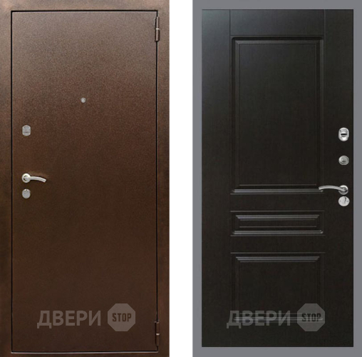 Входная металлическая Дверь Рекс (REX) 1А Медный Антик FL-243 Венге в Павловском Посаде