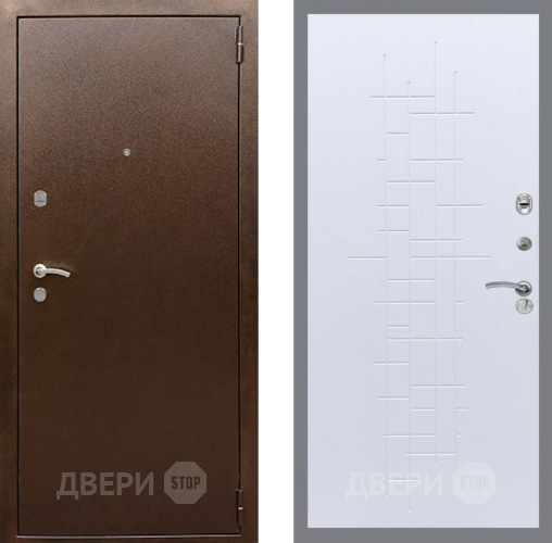 Дверь Рекс (REX) 1А Медный Антик FL-289 Белый ясень в Павловском Посаде