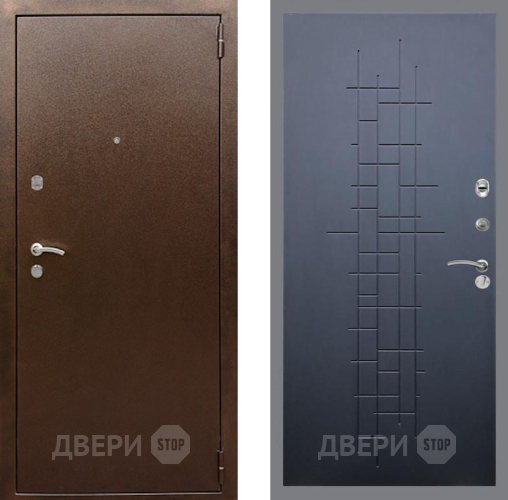 Входная металлическая Дверь Рекс (REX) 1А Медный Антик FL-289 Ясень черный в Павловском Посаде