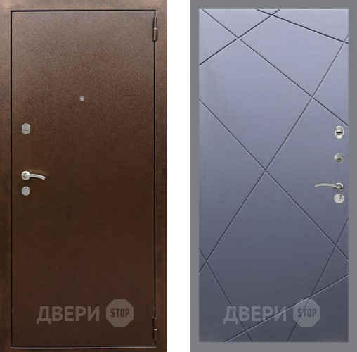 Входная металлическая Дверь Рекс (REX) 1А Медный Антик FL-291 Силк титан в Павловском Посаде