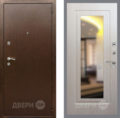 Дверь Рекс (REX) 1А Медный Антик FLZ-120 Беленый дуб в Павловском Посаде