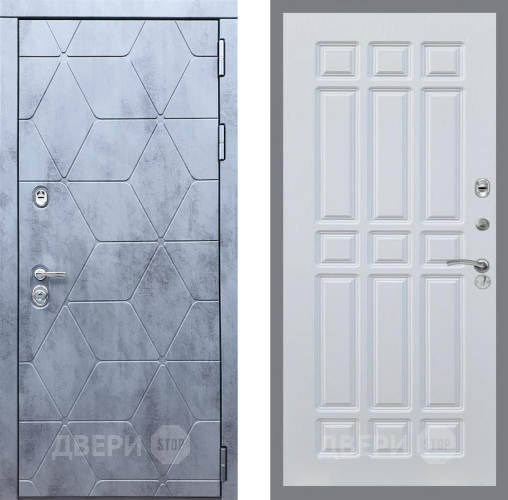 Входная металлическая Дверь Рекс (REX) 28 FL-33 Белый ясень в Павловском Посаде