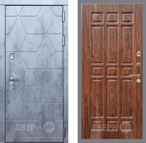Входная металлическая Дверь Рекс (REX) 28 FL-33 орех тисненый в Павловском Посаде
