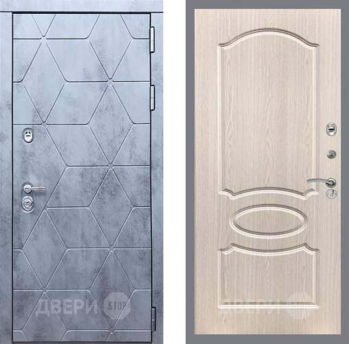 Входная металлическая Дверь Рекс (REX) 28 FL-128 Беленый дуб в Павловском Посаде