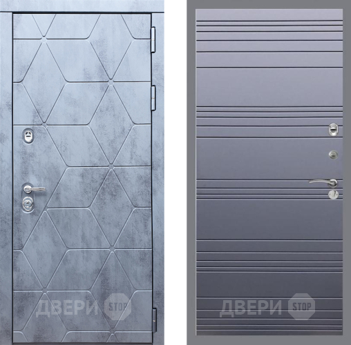 Входная металлическая Дверь Рекс (REX) 28 Line Силк титан в Павловском Посаде