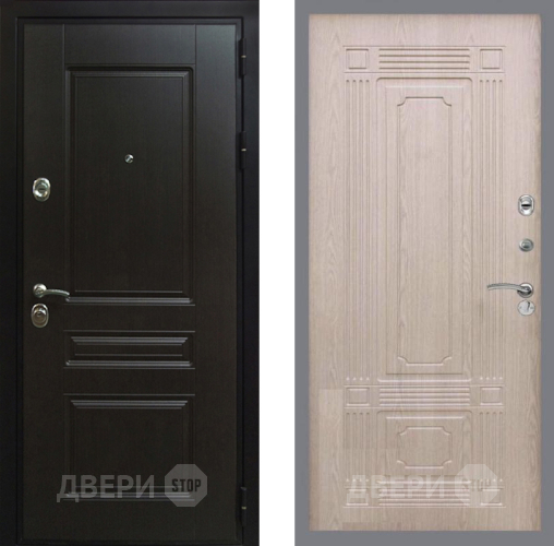 Входная металлическая Дверь Рекс (REX) Премиум-Н FL-2 Беленый дуб в Павловском Посаде