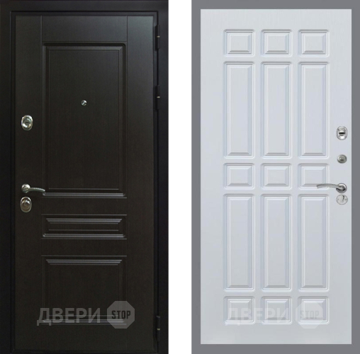 Входная металлическая Дверь Рекс (REX) Премиум-Н FL-33 Белый ясень в Павловском Посаде