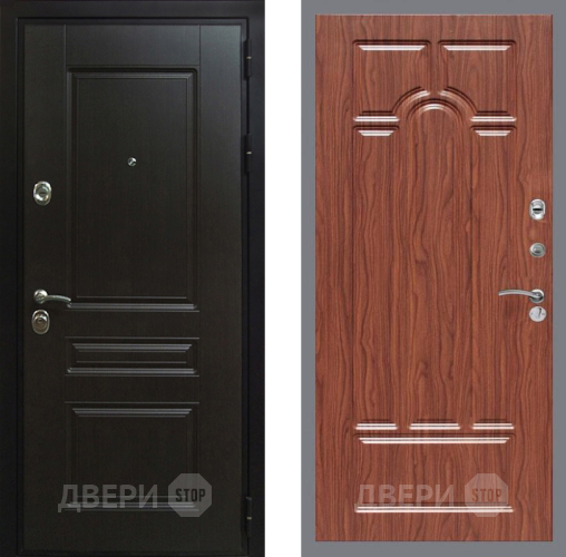 Входная металлическая Дверь Рекс (REX) Премиум-Н FL-58 орех тисненый в Павловском Посаде