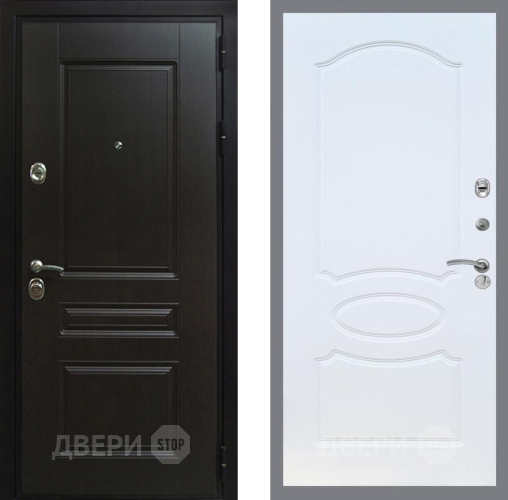 Дверь Рекс (REX) Премиум-Н FL-128 Белый ясень в Павловском Посаде