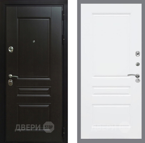 Входная металлическая Дверь Рекс (REX) Премиум-Н FL-243 Силк Сноу в Павловском Посаде