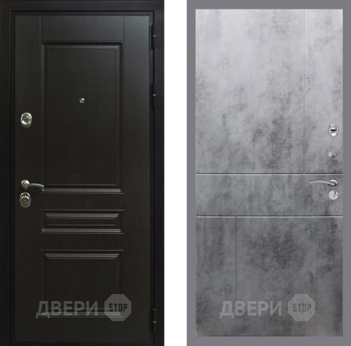 Входная металлическая Дверь Рекс (REX) Премиум-Н FL-290 Бетон темный в Павловском Посаде