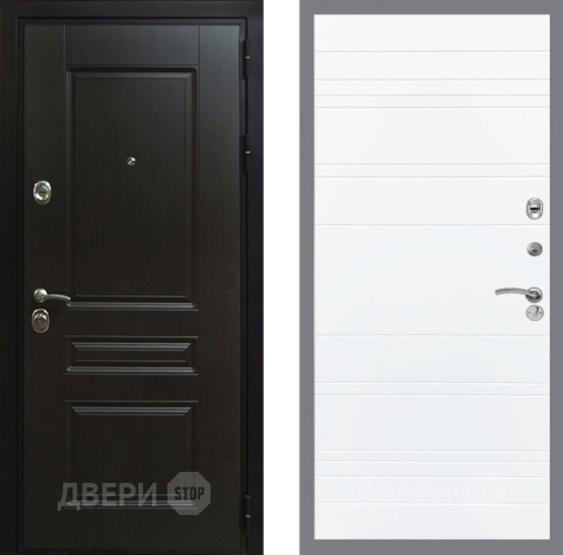 Входная металлическая Дверь Рекс (REX) Премиум-Н Line Силк Сноу в Павловском Посаде