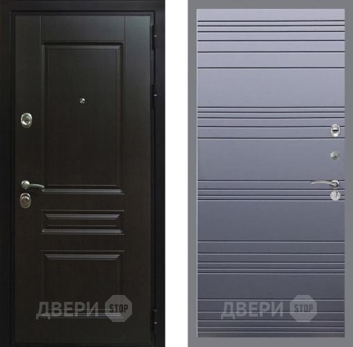 Входная металлическая Дверь Рекс (REX) Премиум-Н Line Силк титан в Павловском Посаде