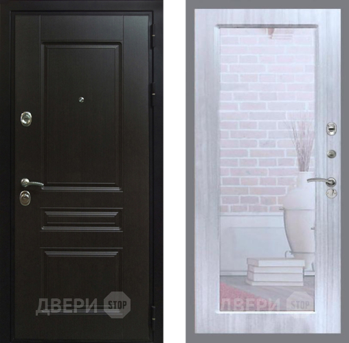 Дверь Рекс (REX) Премиум-Н Зеркало Пастораль Сандал белый в Павловском Посаде