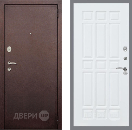 Дверь Рекс (REX) 2 Медный Антик FL-33 Силк Сноу в Павловском Посаде
