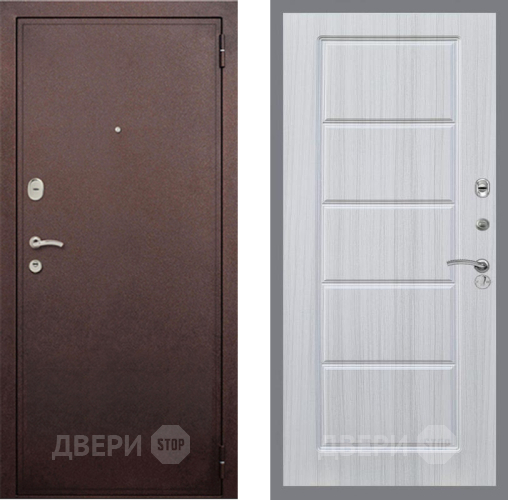 Входная металлическая Дверь Рекс (REX) 2 Медный Антик FL-39 Сандал белый в Павловском Посаде