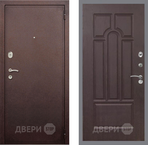 Входная металлическая Дверь Рекс (REX) 2 Медный Антик FL-58 Венге в Павловском Посаде