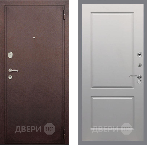 Входная металлическая Дверь Рекс (REX) 2 Медный Антик FL-117 Грей софт в Павловском Посаде
